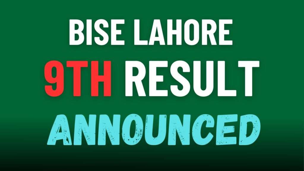 9th class result 2024 lahore board